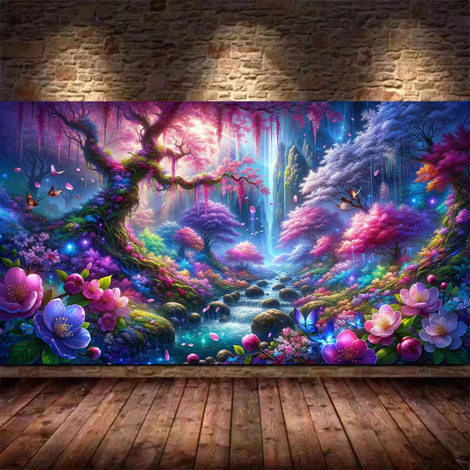 Enchanted Sakura Forest Diamond Painting Kit