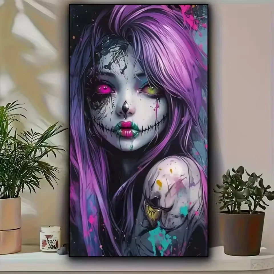 Violet Voodoo – Gothic Girl Diamond Painting Kit