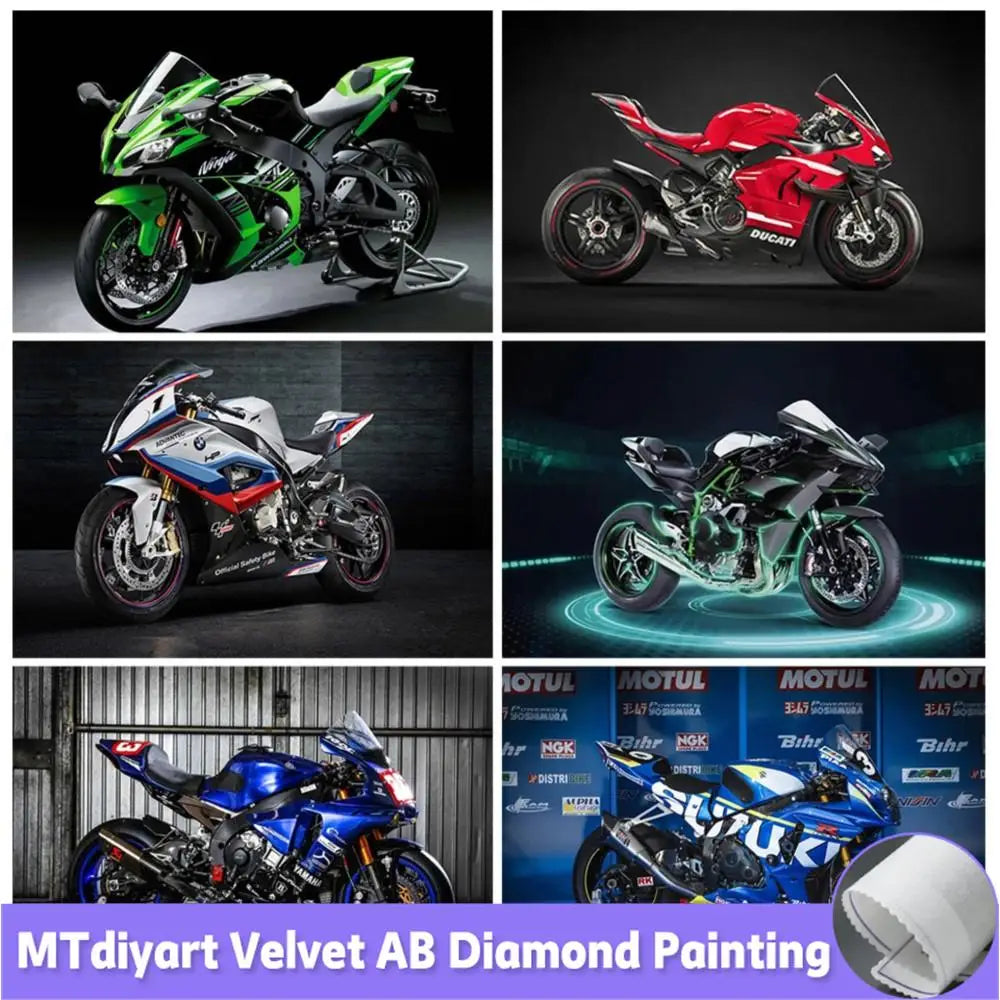 Full Throttle – Velvet Motorcycle Diamond Painting Collection