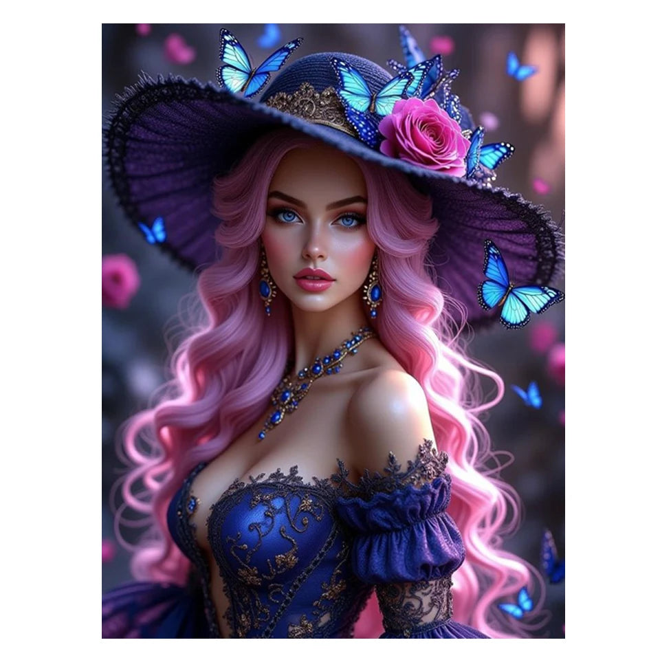 Bloom & Butterfly Portrait Collection Diamond Painting Kit