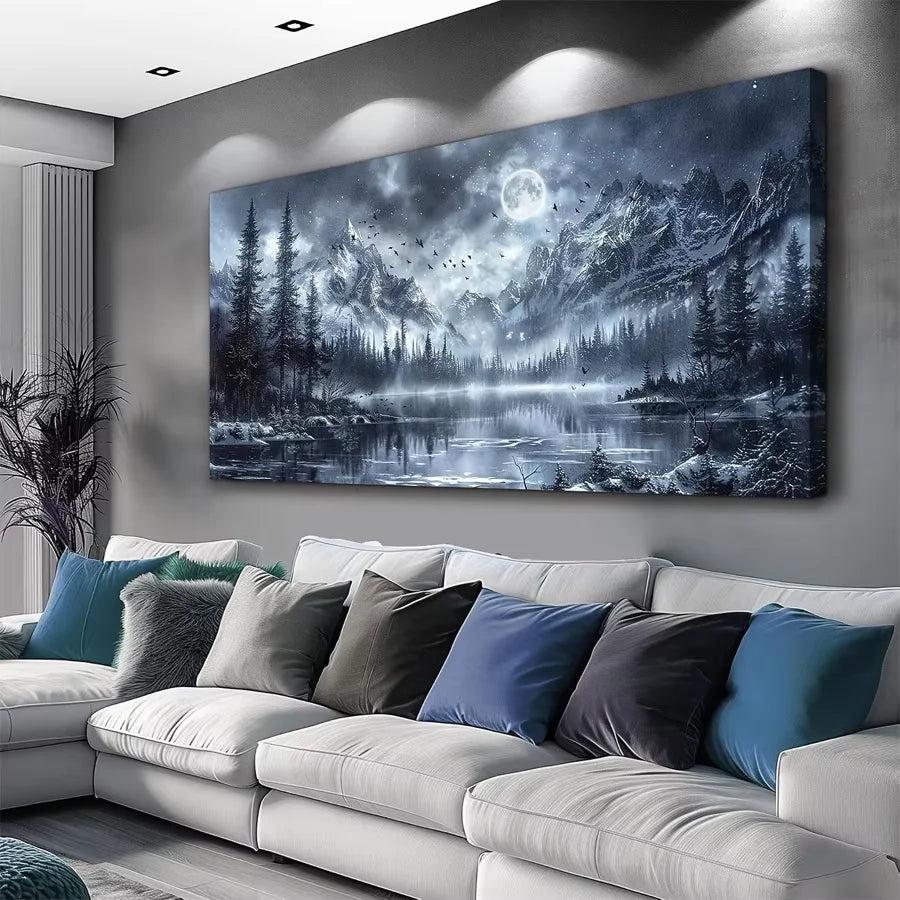 Moonlit Mountain Lake Diamond Painting Kit