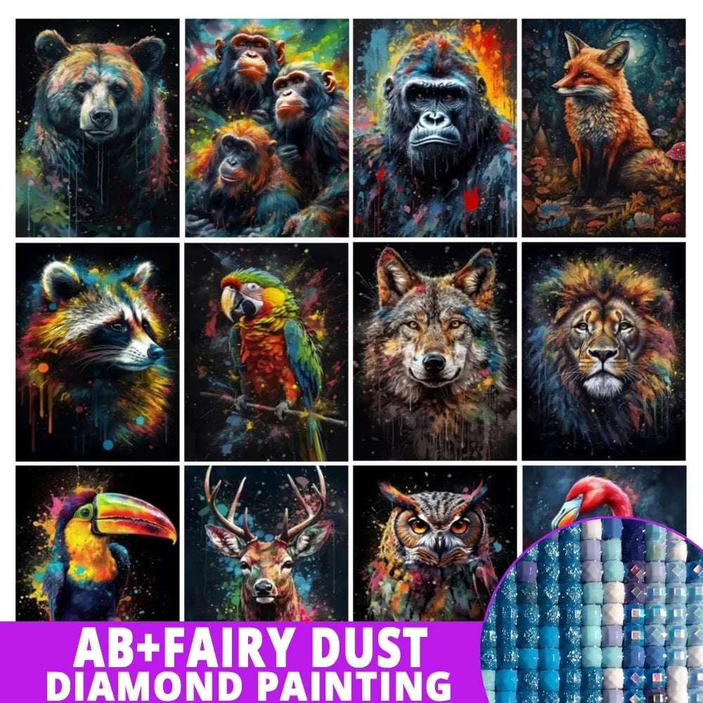 Prismatic Wildlife – AB & Fairy Dust Diamond Painting Kit