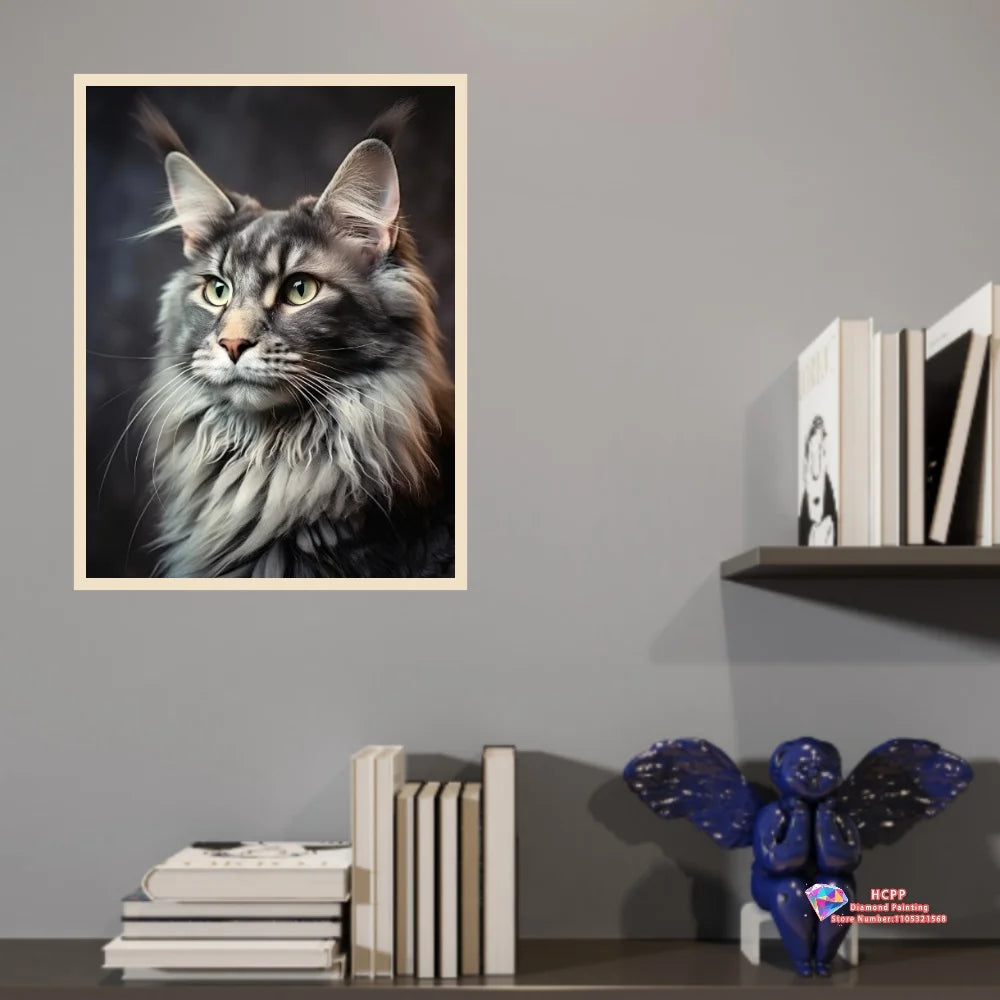 Majestic Maine Coons – Cat Diamond Painting Collection