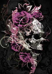Sugar Skull Blooms – AB & Fairy Dust Diamond Painting Collection artwork design 3-TZ