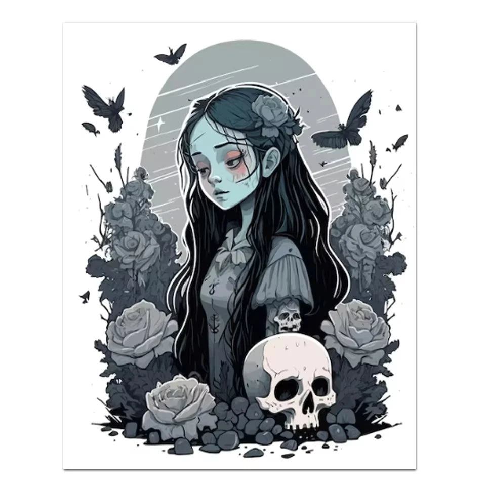 Dark Companions – Gothic Girl & Teddy Collection Diamond Painting Kit