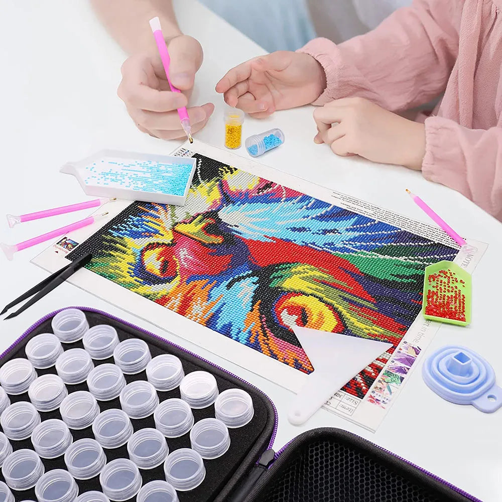 CraftCarry Diamond Painting Storage Case with Tools – 30, 60 or 120 Compartments