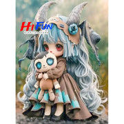 Twilight Dolls – Gothic Character Collection Diamond Painting Kit artwork design YELLOW