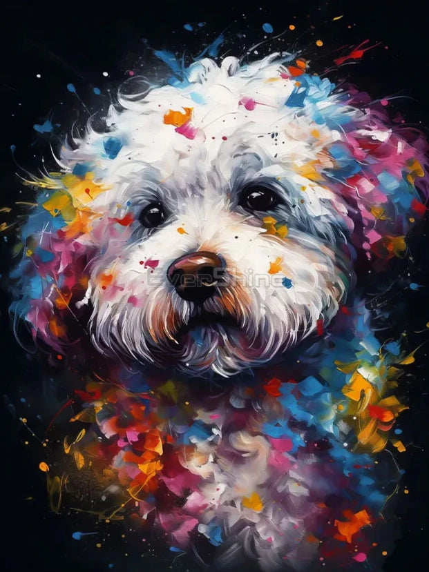 Neon Paws Dog Collection Diamond Painting Kit