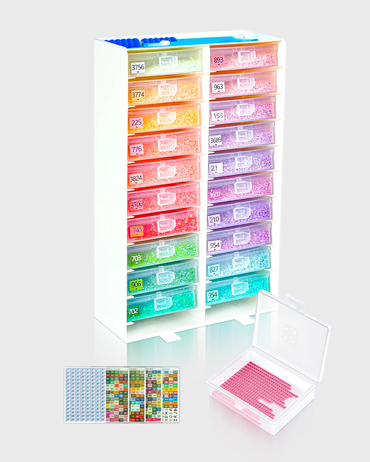 Craft Keeper – 20-Tray Diamond Painting Organizer & Rack