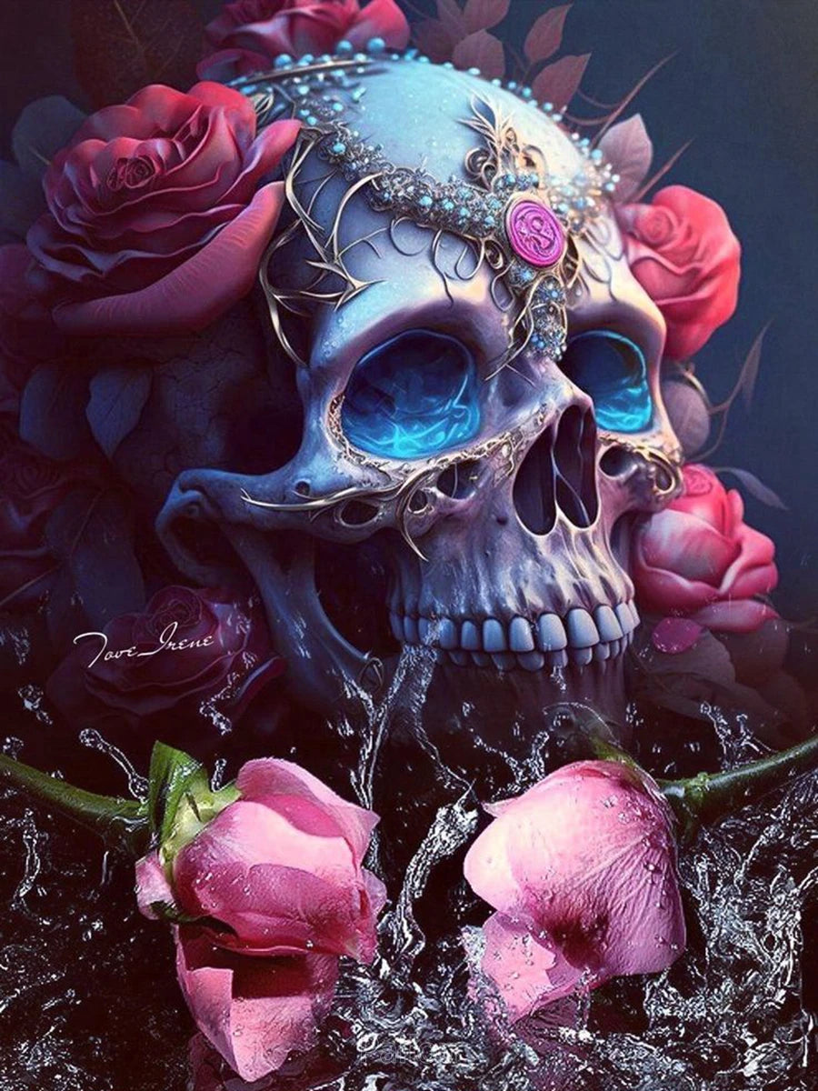 Sugar Skull Blooms – AB & Fairy Dust Diamond Painting Collection