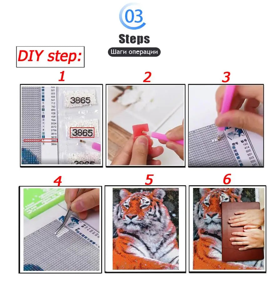 Silent Majesty White Tiger Diamond Painting Kit
