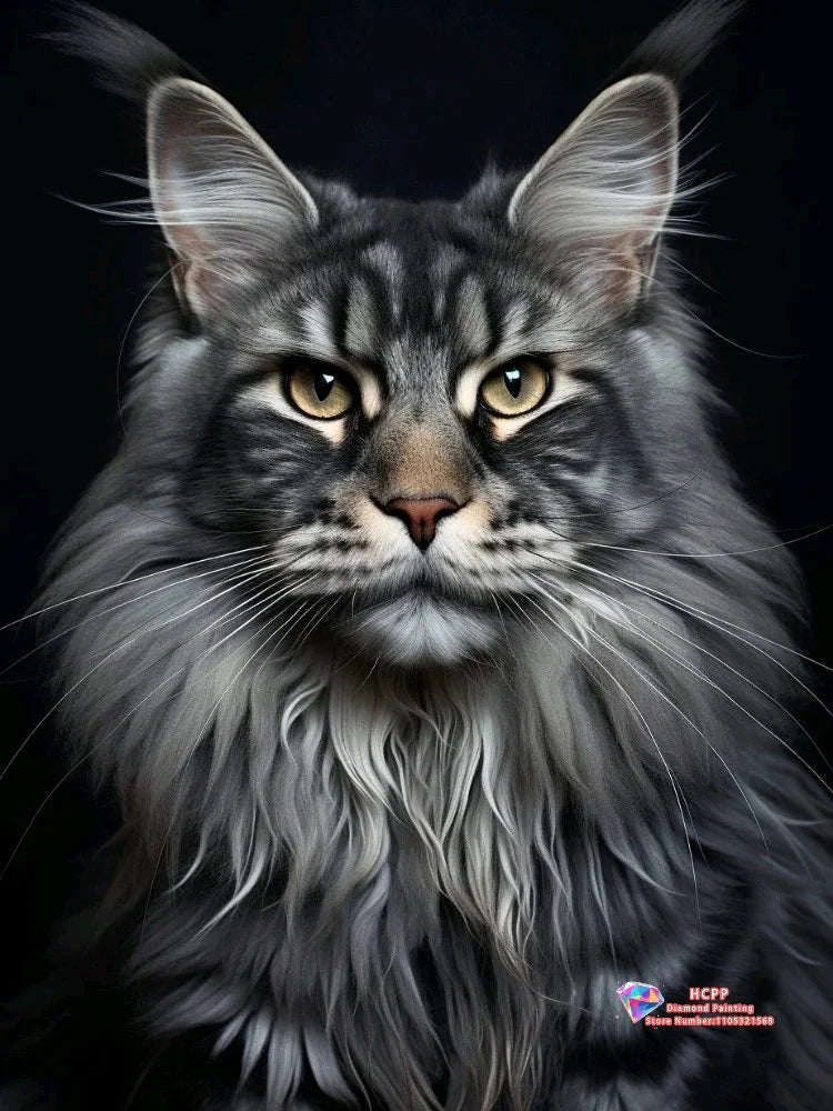 Majestic Maine Coons – Cat Diamond Painting Collection