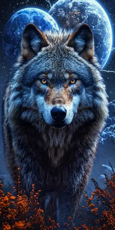 Wildwood Wolves – Abstract Wolf Diamond Painting Collection
