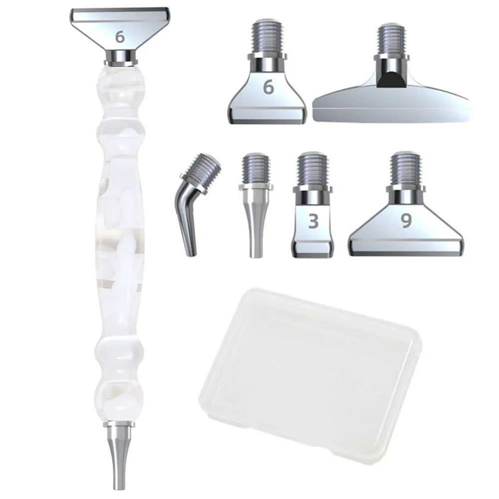 TwistTip Resin Diamond Painting Pen – Metal or Plastic Tip Options — D White Metal Tips included in Celestial Sparkle Bundle
