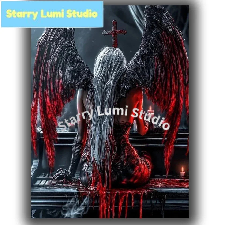 Fallen Grace – Demon Angel Diamond Painting Kit