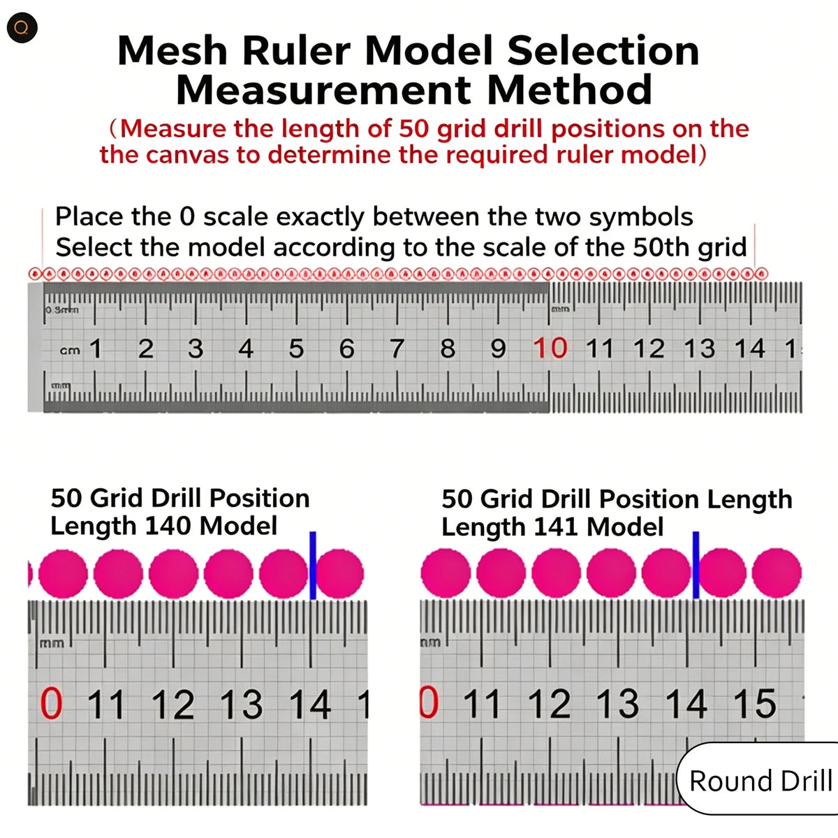 PrecisionPath Stainless Steel Diamond Painting Alignment Rulers