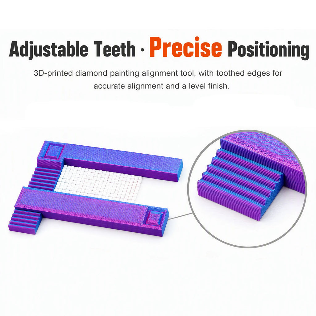 StraightLine L-Shaped Diamond Painting Alignment Ruler Set