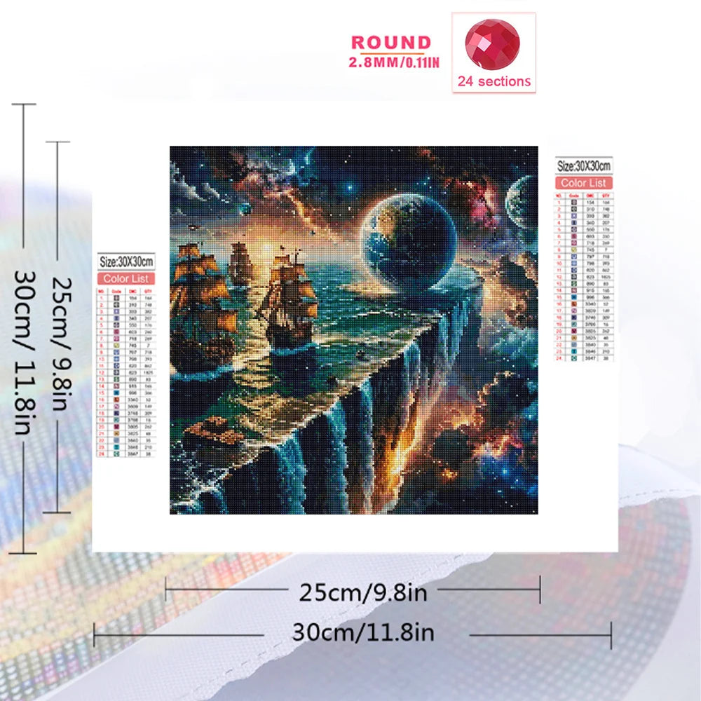 World Voyager Ship Diamond Painting Kit