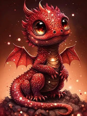 Enchanted Baby Dragons AB & Fairy Dust Diamond Painting Collection artwork design HKQTA240-7
