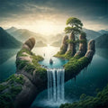 River Retreat – Mountain Landscape Diamond Painting Kit — 564 / Full Square 50X50cm included in Precision Workflow Bundle