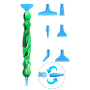 TwistTip Resin Diamond Painting Pen – Metal or Plastic Tip Options option D Green Plastic Tips